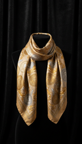 Old Coin Gold silk scarf